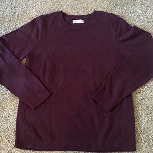 Croft & Barrow Plum Textured Sweater